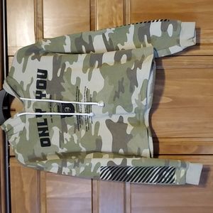 Smokey the Bear Camo Cropped Sweatshirt Hoodie